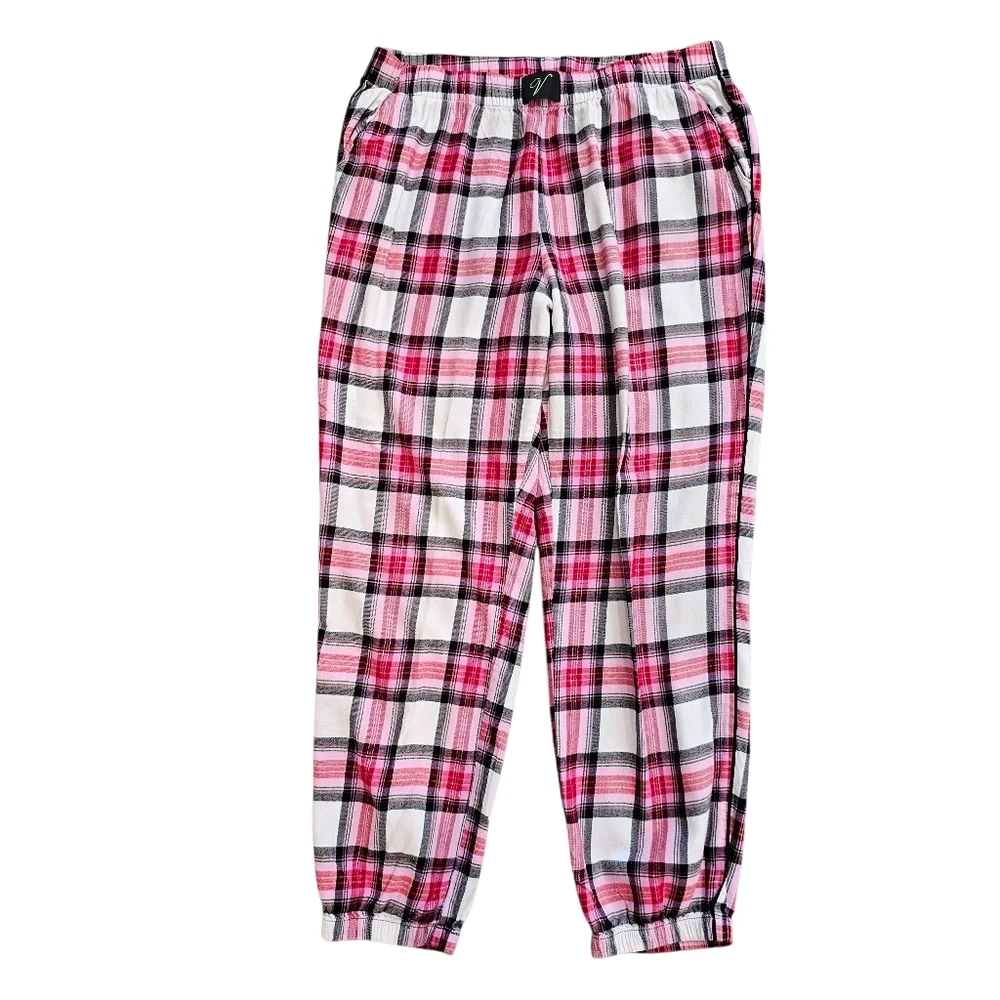 Victoria's Secret Pink and Black Plaid Pajama Pants